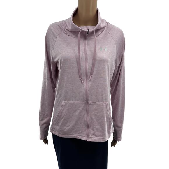 Under Armour Pink Fog UA Tech Twist Full Zip Sweatshirt - Picture 6 of 13